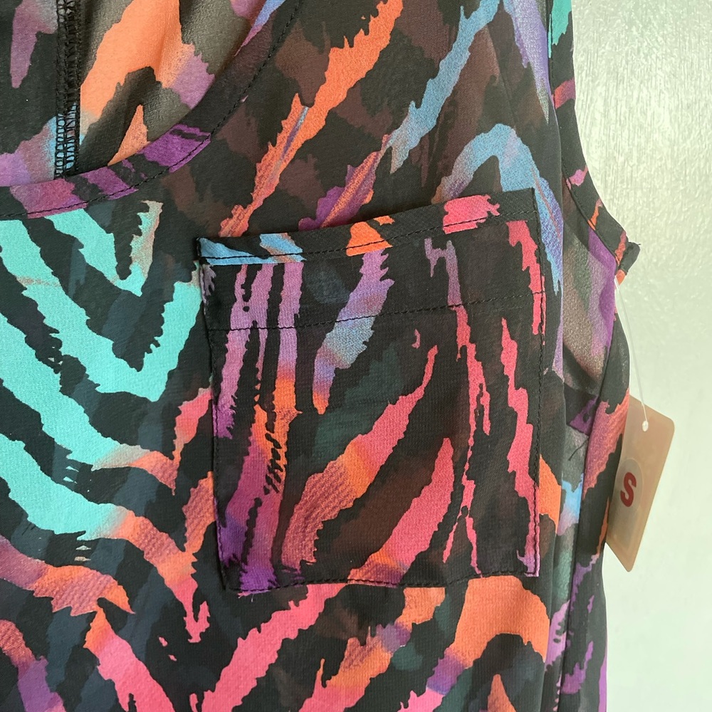 ASOS Animal Print Sleeveless Top - Size S - Picture 2 of 8